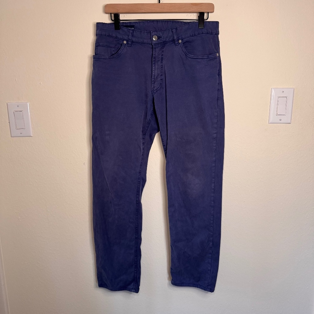 Peter Millar Five Pocket Pants Men's Size 33 Blue Preppy Stretch Casual
